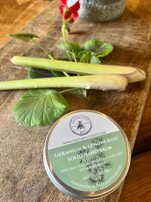 Solid Hand Balm - Geranium & Lemongrass 50g